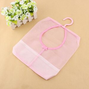 Estink Hanging Mesh Drying Bag, PP and Polyester Material Multipurpose Clothespin Storage Organizer with Hanger for Laundry Kitchen Bathroom