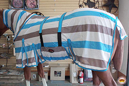 HILASON 75 Inches Horse Fly Sheet Ultra Violet Rays Protect Mesh Bug Mosquito Summer Spring | Fly Sheet | Horse Turnout Sheet | Fly Sheet for Horses | Bug and Mosquito Protection | Fly Sheet for Horse