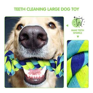 Large Dog Chew Toys, Tough Dog Toys for Aggressive Chewers Large Breed,Heavy Duty Dental Dog Rope Toys Kit for Medium Dogs,5 Knots Indestructible Dog Toys, Cotton Puppy Teething Chew Tug Toy Set of 9