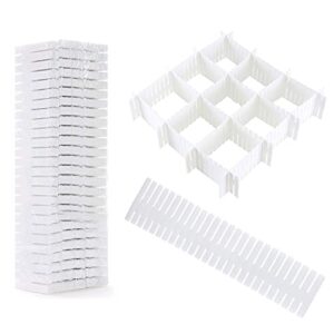 nactech 40pcs | drawer dividers for socks, underwear, desk organizer for office supply, makeup supply and cosmetics organizer