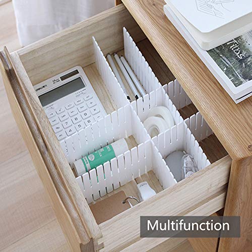 NACTECH 40Pcs | Drawer Dividers For Socks, Underwear, Desk Organizer For Office Supply, Makeup Supply and Cosmetics Organizer