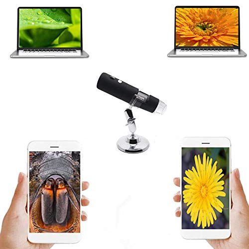 Wireless Digital Microscope USB Microscope Camera 50X to 1000X 8 LED Light WiFi Handheld Zoom Magnification Magnifier for PC, Android Smartphone, iPhone