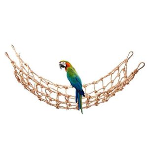 1pcs parrots climbing net, medium large size parrots hemp rope hanging swing bird game cage toy accessories