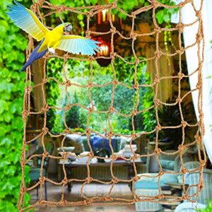 1PCS Parrots Climbing Net, Medium Large Size Parrots Hemp Rope Hanging Swing Bird Game Cage Toy Accessories