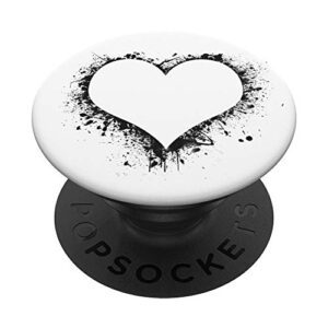 heart white popsockets swappable popgrip
