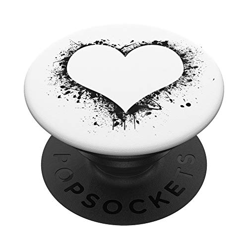 Heart White PopSockets Swappable PopGrip