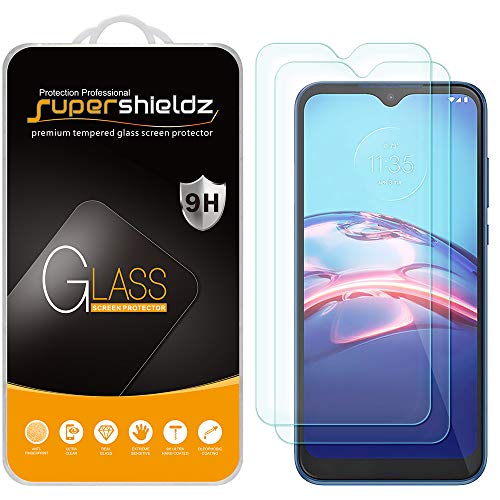 (2 Pack) Supershieldz Designed for Motorola Moto E (2020) Tempered Glass Screen Protector, Anti Scratch, Bubble Free