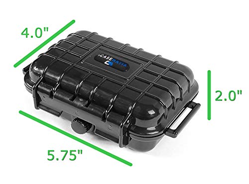 CASEMATIX Protective Travel Case Compatible with ZOLEO Satellite Communicator - Crushproof & Waterproof Case for Satellite Phone Accessory, Charging Cable and Carabiner - Case Only