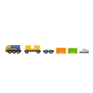 Brio 33982 Three-Wagon Cargo Train | Wooden Toy Train for Kids Age 3 and Up