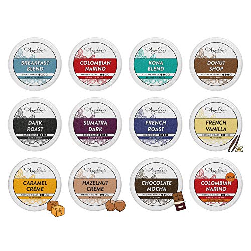 Angelino's Coffee Variety Pack, 100 ct with 12 different Coffee Pods for Keurig K-cup Coffee Maker