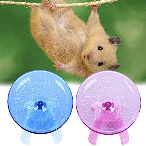 zswell Hamster House Wood Bridge Climb Kit Exercise Wheel Jogging Running Silent Spinner Flying Saucer Pet Toys for Rat Gerbil Guinea Pig Chipmunk Mouse Small Animals