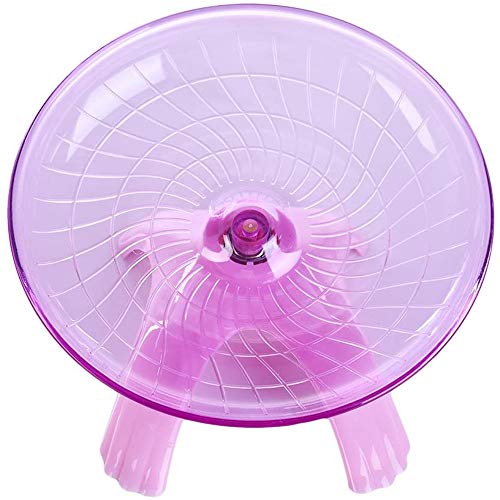 zswell Hamster House Wood Bridge Climb Kit Exercise Wheel Jogging Running Silent Spinner Flying Saucer Pet Toys for Rat Gerbil Guinea Pig Chipmunk Mouse Small Animals