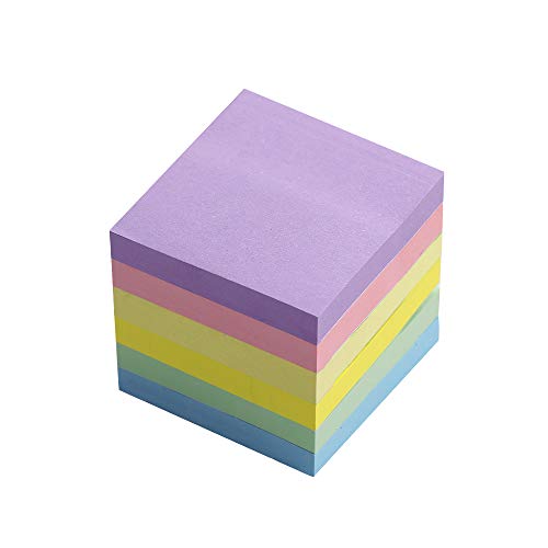 (24 Pack) Sticky Notes 2x2 in Pastel Post Stickies It Super Sticking Power Memo Pads Its Strong Adhesive, 70 Sheets/pad