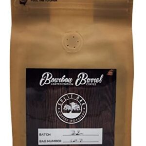 Organic Bourbon Barrel Roasted Coffee Beans 10oz, Limited Edition Barrel Aged to Perfection Whole Beans, Single Origin, Medium Roast Award Winning by Split Oak Coffee Roasters