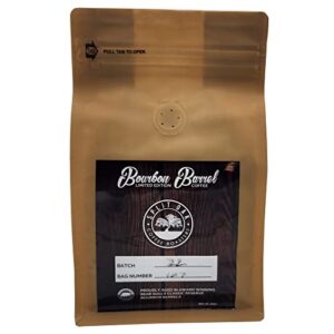 Organic Bourbon Barrel Roasted Coffee Beans 10oz, Limited Edition Barrel Aged to Perfection Whole Beans, Single Origin, Medium Roast Award Winning by Split Oak Coffee Roasters