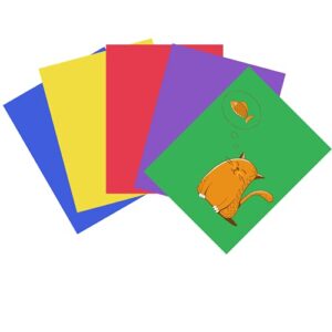 DIY Dry-Erase Magnetic Sticky Notes, Handmade Color Magnetic Stickers, Preschool Education Paper Cutting, Sticky Notes for Handicrafts Making 5 Pack 5 Colors (8’’x 6’’)