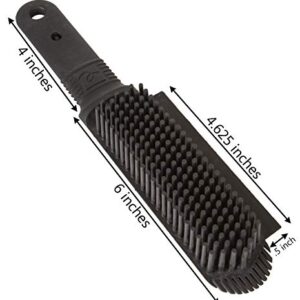 FURemover Plus, Rubber Pet Hair Remover Brush, Black with Gentle Bristles for Grooming Dogs and Cats, Pack of 2, Black