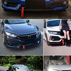 Thenice Tow Strap Racing Red High Strength JDM Style Towing Straps Universal Bumper Decals - Red