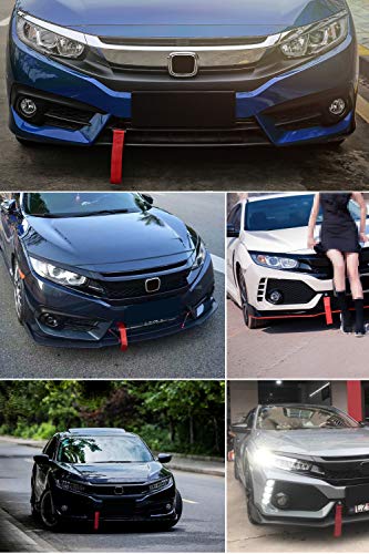 Thenice Tow Strap Racing Red High Strength JDM Style Towing Straps Universal Bumper Decals - Red