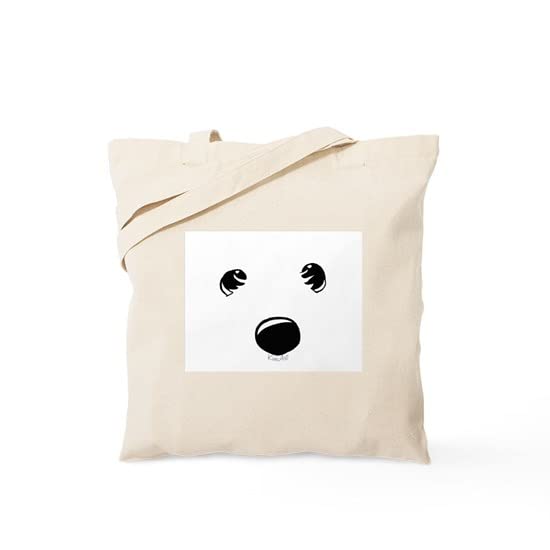 CafePress Westie Face Tote Bag Natural Canvas Tote Bag, Reusable Shopping Bag