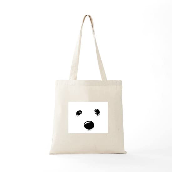 CafePress Westie Face Tote Bag Natural Canvas Tote Bag, Reusable Shopping Bag