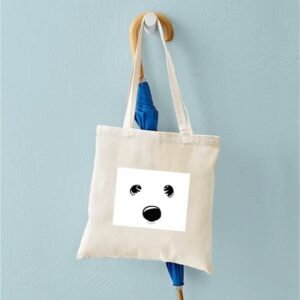 CafePress Westie Face Tote Bag Natural Canvas Tote Bag, Reusable Shopping Bag