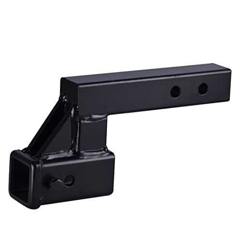 Towever 84122 Hitch Extender 2 Inch Receiver with 4" Drop/Rise, 9" Hitch Extension Riser with Solid Tube (GTW/TW 5000/500 LBS)