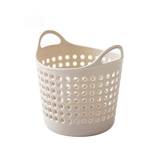 Funic Decorative Storage Tote Basket, Good for Closet Organization & De-Clutter, Accessories, Toys, Cleaning Products & More, Small, Blush（White