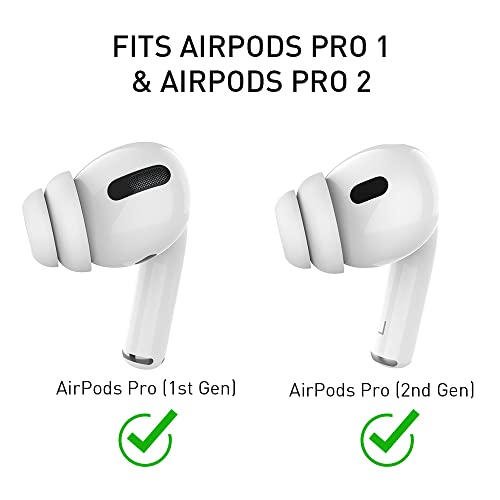 Delidigi 6 Pairs Ear Tips for AirPods Pro 2 and AirPods Pro, Silicone Earbuds Earplug Replacement Accessories Fit in The Charging Case S/M/L Size(White)