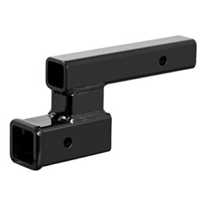 curt 45798 trailer hitch adapter, 2-inch receiver, 4-in drop or rise, 7,500 lbs , black