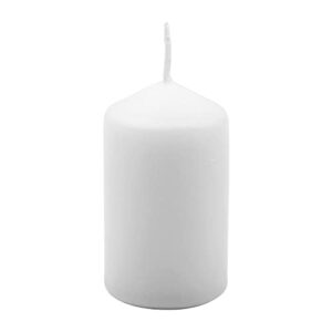 Hofer White Pillar Candles - Set of 20 Unscented Small Candles in Bulk - 1.57 x 2.76 Inch - 11 Hours Long Burning Decorative Candles - Dripless Wax - Smokeless Wick - RAL Quality - Made in Austria