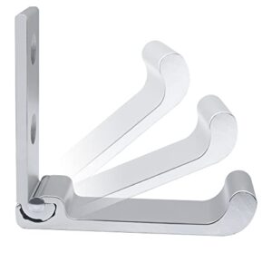 OHIYO Folding Coat Hooks 6pcs Fold Up Wall Hooks No Rust Aluminum Folding Hooks for Hanging Foldable Coat Hooks Wall Mounted Towel Hooks for Bathroom Hooks Wall Headphone Hanger (Matte Silver