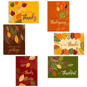 canopy street modern thanksgiving card assortment/grateful greeting cards with envelopes / 24 holiday cards for business or personal use