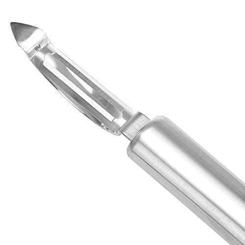 AmazonCommercial Stainless Steel Swivel Vegetable Peeler, Vertical Blade