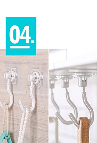 Stick Hook Kitchen Seamless Stick Hook Bathroom Multifunctional Hook Super Load-Bearing Hook (Two)