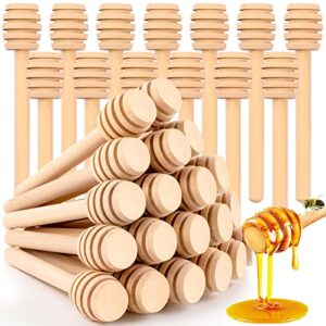 20pcs honey dipper sticks - wooden honey dipper, 3 inch mini honeycomb stick, honey stirrer stick for honey jar dispense drizzle honey and wedding party gift