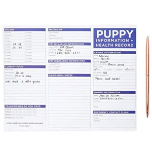 Okuna Outpost 60 Pack Puppy Vaccination Record Cards, Dog Vaccine and Canine Health Record Booklets, Tri-Fold (8.5 x 11 in)