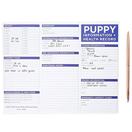 Okuna Outpost 60 Pack Puppy Vaccination Record Cards, Dog Vaccine and Canine Health Record Booklets, Tri-Fold (8.5 x 11 in)
