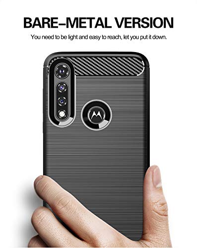M MAIKEZI for Moto G Power 2020 case, Motorola G Power case 2020 with HD Screen Protector, Soft TPU Slim Fashion Non-Slip Protective Phone Case Cover for Motorola Moto G Power 2020 (Black Brushed TPU)