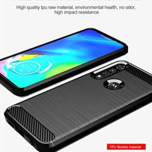 M MAIKEZI for Moto G Power 2020 case, Motorola G Power case 2020 with HD Screen Protector, Soft TPU Slim Fashion Non-Slip Protective Phone Case Cover for Motorola Moto G Power 2020 (Black Brushed TPU)