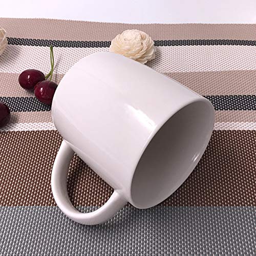 Corikee 330ML 11.2OZ White Ceramics Mug for Coffee/Tea/Water/Latte
