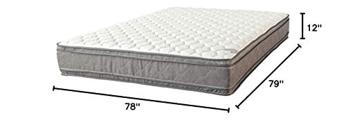 Nutan 12-Inch Double Sided Foam Encased Double Pillow Top Medium Plush with Exceptional Back Support innerspring Mattress,King Size