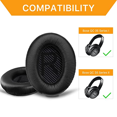 YOCOWOCO Ear Pads Cushions for Bose QC35/ QC35II Headphones, Comfortable Replacement Earpads Compatible with Bose QuietComfort 35 and Quiet Comfort 35 II Over-Ear Headset