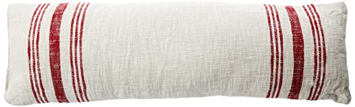 Mud Pie Merry Christmas Long Pillow, White, 11" x 35"