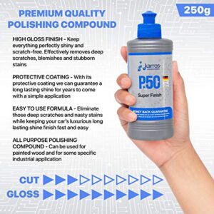 Karros Laboratories P50 Super Finish Premium Polishing Compound for High End Finish for Fast Eliminations of Holograms, Swirl Marks and Minor Scratches on New or Old Paints (250g)