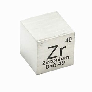 10mm Zirconium Element Cube for Element Collection 0.39" Zr Density Cube Periodic Table Collect DIYs Biz Gift