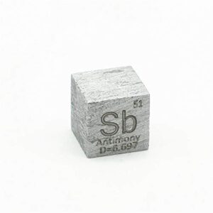 10mm antimony element cube for element collection 0.39" sb density cube periodic table collect diys biz gift