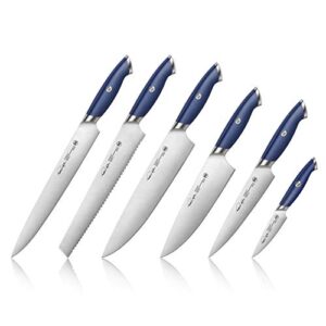 cangshan thomas keller collection, the french laundry blue color special edition, 6-piece knife set