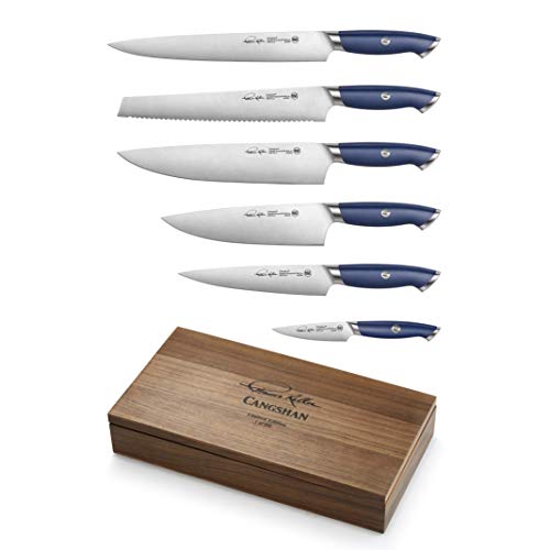 Cangshan Thomas Keller Collection, The French Laundry Blue Color Special Edition, 6-Piece Knife Set