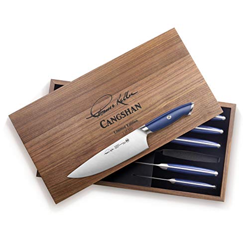 Cangshan Thomas Keller Collection, The French Laundry Blue Color Special Edition, 6-Piece Knife Set